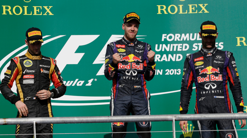 Illustration for article titled Sebastian Vettel Races To Donut-Filled Victory At U.S. Grand Prix